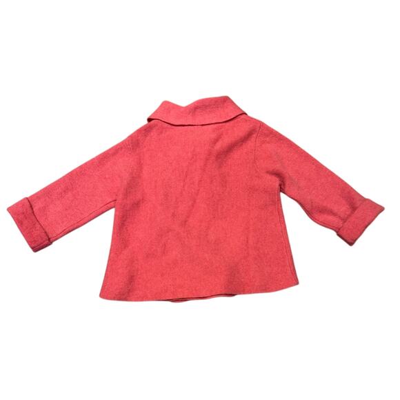 Chiaramente Italy Small Orange shawl cape cardigan Sweater wool blend Classic * - Picture 3 of 6